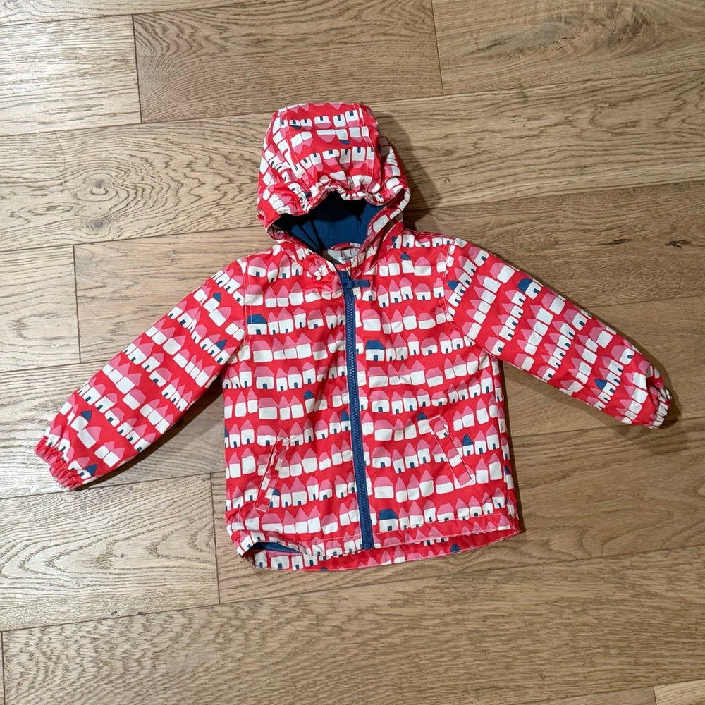 Baby Boden Red and Cream Patterned Jacket